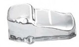 RPC® R9005 4QT Chrome Plated Oil Pan, Driver Side Dipstick, GM V-8 SB Chevy 283-305-327-350-400 C.I.D. (1955-79), Each