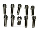 SCX04-075 Stainless Steel Timing Chain Cover Bolts 1/4" -20 x 3/4" Allen Head For Aluminum Covers, SB or BB Chevy  (10 Per Bag)