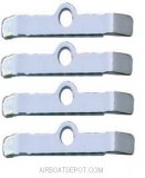 RPC® R7407 Valve Cover Spreader Bar Set, Chrome Steel, Fits SB Chevy, 3" Wide, Price Per Set of 4
