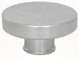 RPC® R6050 Polished Aluminum "Push-In" Oil Cap "Plain", Fits Valve Covers 1.25" Filler Hole When Using Grommet Specified