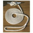 BOATER SPORTS® 3/8" X 15' Double Braided Nylon Dock Rope, Pre-Spliced For 12" Eye, Gold & White Striped, Each
