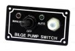 BOATER SPORTS® 3-Way L.E.D. Lighted Aluminum Panel Bilge Pump Switch W/10 Amp Breaker,  Booted Toggle Style, Auto-Off-Man, 12 Volt, Each