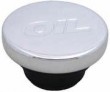 RPC® R9787 Chrome Top & Rubber Base "Push-In" Oil Plug/Cap With "OIL" Logo On Top, Fits Most GM/Chevy W/ Valve Cover 1.25" Filler Hole
