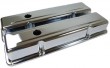 RPC® R9216 "Short" Chrome Plated Baffled Valve Cover Set W/ (1) Breather, (1) PVC Grommet & (1) Decal, 2-5/8" H, SB Chevy 283- 350 C.I.D. (58-86)