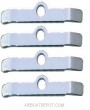 RPC® R7407 Valve Cover Spreader Bar Set, Chrome Steel, Fits SB Chevy, 3" Wide, Price Per Set of 4