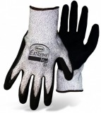BOSS® 1CF7004 Extreme Plus™ Cut Resistant Gloves,  ANSI Cut Level 4, Knit Wrist, HPPE Olefin Glass-Fiber/Nylon Shell, DBL Dipped Sandy Foam Nitrile Palm, Sizes: S, M, L, XL, & 2XL, Price Per Pair