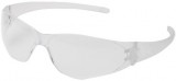 BOSS® Clear Poly Lens Safety Glasses, Wrap Around, UV Protection, Meets ANSI Z87, One Size Fits All, Each