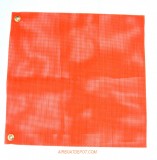 Orange Vinyl Coated Mesh Flag 18" X 18" W/2 Grommets, Can be Cut Down To Size, Meets Fla. Air Boat Law When Displayed Properly, D.O.T. Compliant, Each