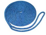 5/8" X 25' Double Braided Non-Staining Nylon Dock Rope, Pre-Spliced For 12" Eye, Blue, Each