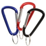 TOOL BENCH® 2.5" Carabiner Clips With Key Ring, Pack of 2, Colors Vary