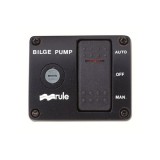 RULE® 3-Way Lighted Bilge Pump Switch W/Fuse, Rocker Style, Auto-Off-Man, 12 Volt, Each