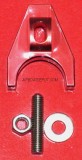 RPC® R5116 Red Billet Aluminum Distributor Hold Down Clamp, Stud, Nut & Washer, Chevy 1963 & Up