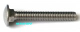 5/16" X 2.50" Stainless Steel 18.8 Carriage Bolt, Price Per Each