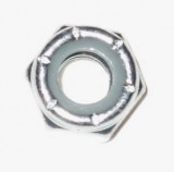 10-24 Nylon Waxed Lock Nuts, 304 Stainless Steel 18.8, Price Per Box of 100