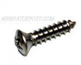 #4 x 1/2" Stainless Steel 18.8 Oval Phillips Screws S/M/S, Price Per Box of 100