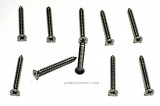 #4 x 1" Stainless Steel 18.8 Flat Phillips Screws S/M/S, Price Per Bag of 10