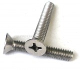 1/4" x 1-1/2" Stainless Steel 18.8 Flat Phillips Machine Screw, Prices Vary Per Box of 100 or Bag of 10