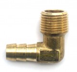 SIERRA® 18-8072  90º Fuel Elbow Brass Fitting, 3/8" Barb x 3/8" Male NPT, Each