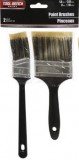TOOL BENCH® Paint Brush 2 Piece Set, 1.5" & 3", Plastic Handles, Each Set