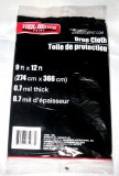 TOOL BENCH® 9' x 12' White Drop Cloth, .7 mil Thick, Each