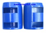 RPC® R7318BLU Blue Aluminum Radiator Hose End Cap, Fits Over 1-3/4" Hose Sleeve Adapter, Price Per Set of 2