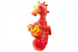 11" Seahorse Dad with 3 Babies Stuffed Animal, Each