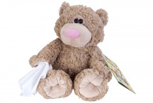 BUDDIES 10" Teddy Bear with Cold Stuffed Animal, Includes "Thinking of You Greeting Card" & Tissue, Each