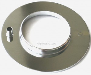 C221382 Chrome Plated Steel 10" x 2" Muscle Car Style Air Cleaner Set, Fits 5-1/8" Carb Neck, Paper Element & Raised Base W/Breather Tube, Price Per Set