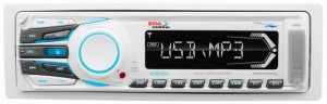 BOSS MARINE® MR1308UAB Digital Media AM/FM/USB/SD/MP3/WMA Bluetooth Enabled, White In-Dash 200W Stereo Package With Wireless Illuminated Remote, 1 Pair 6.5" Speakers & Dipole Antenna, Price Per Package