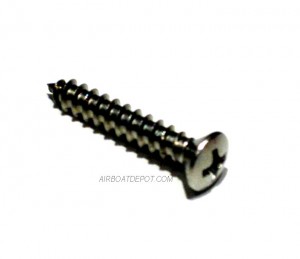#8 x 1" Stainless Steel 18.8 Oval Phillips Screws S/M/S, Price Per Box of 100
