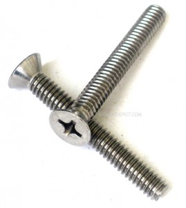1/4" x 2" Stainless Steel 18.8 Flat Phillips Machine Screw, Prices Vary Per Box of 100 or Bag of 10