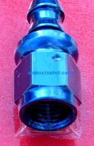 RPC® R81512 AN -6 Aluminum Straight Push-On Hose End Fitting, Blue (3/8" OD Tube - 3/8" ID Hose), Price Per Each