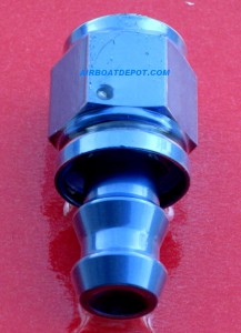 RPC® R81513 AN -8 Aluminum Straight Push-On Hose End Fitting, Blue (1/2" OD Tube - 1/2" ID Hose), Each