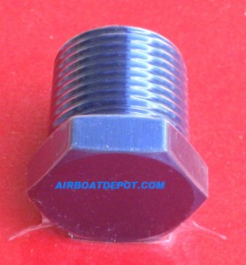 RPC® R82208 NPT 1/2" Aluminum Plug With Hex Head, Anodized Blue, Each