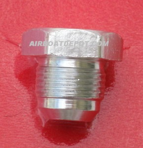RPC® R83715 AN -8 Aluminum Flare Plug, Polished Aluminum, Each
