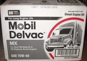 MOBIL® DELVAC MX 15W-40 Motor Oil, For Diesel, On/Off Road & Big Block Engines, 1 Quart, Price Each