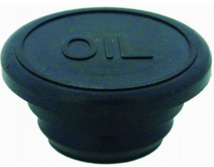 RPC® R9373 Solid Rubber Push-In Oil Plug Cap W/ "OIL" Logo On Top, Fits Most GM/Chevy W/ Valve Cover 1.25" Filler Holes