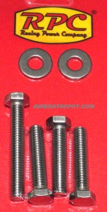 RPC® Water Pump Polished Stainless Steel Bolt & Washer Kit, Fits SB Chevy SWP, Price Per Kit