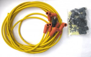 ACCEL® 3009 SUPERSTOCK Spark Plug Wires 7mm 90º Yellow, 8 CYL Universal