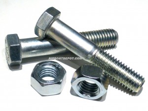 9/16" X 3" HEX Bolts W/Nuts C/S GR 5 Zinc Plated For Trailer Spring Hanger Brackets & Shackles with 9/16" Holes (2 Per Pack)