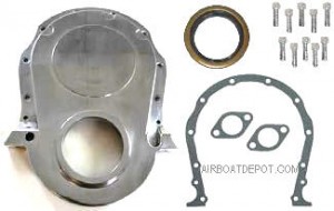 RPC® R8436C Chromed Aluminum Timing Chain Cover Set W/Seal, Gaskets & Bolts For BB Chevy 396-454 C.I.D.