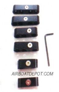 RPC® R9570 Black Pro Race Style Billet Wire Separator Set, Anodized Aluminum W/Allen Wrench, Price Per Set of 6 Pcs