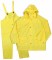 BOSS® 3PF2000Y 3 Piece Water Proof 20mm Poly Unlined Rain Suit W/Detachable Drawstring Hood, Yellow, Available Sizes: S, M, L, XL & 2XL, Priced Each