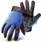 BOSS® GUARD™ 890 Mechanic Split Leather Black Palm, Adjust. Wrist Gloves, Double Stitched in High Wear Areas, Elastic Poly Spandex Blue Back, Vented Fingers, Keystone Thumb, Available Sizes: M & L, Price Per Pair