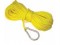 BOATER SPORTS® Poly Hollow Braided Yellow 3/8" x 100' Anchor Rope W/Snap Ring, Floats, Ready To Use, Each