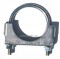 3.5" X 3/8" U-Bolt Exhaust Clamp, Heavy Duty 11 Gauge Zinc Plated, Saddle,  With Flange Nuts, Each