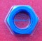 RPC® R82099 AN -4 Aluminum Bulkhead Nut, Anodized Blue, Each